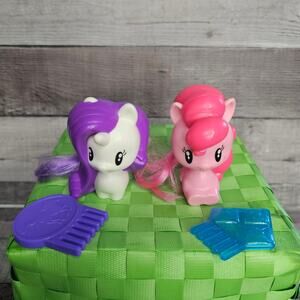 Lot of 2 My Little Pony 2018 McDonald's Cutie Happy Meal Toys with Combs Gift